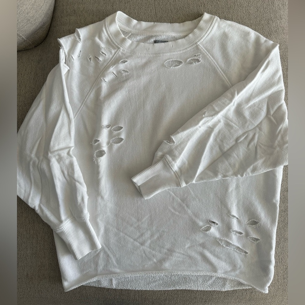 Aerie Distressed Crewneck Sweatshirt Size XS